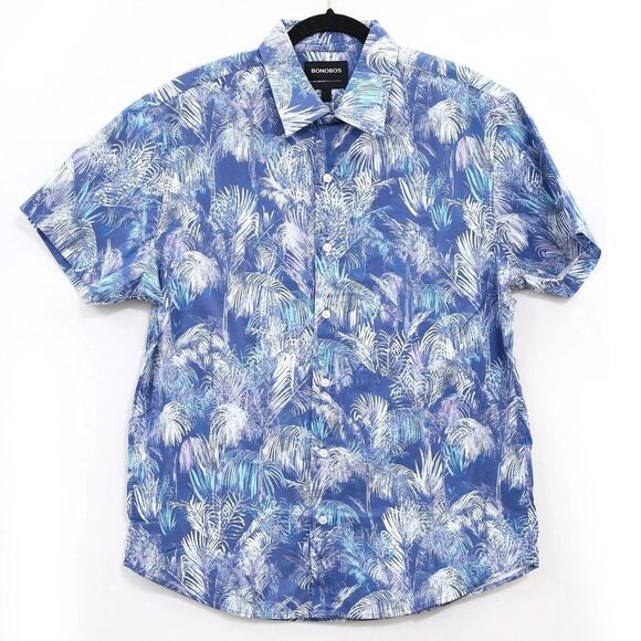 Bonobos Riviera Short Sleeve Men's Shirt Print Buttondown Standard Fit M 283773 - Picture 5 of 8